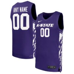 Custom Kansas State Wildcats Basketball 2024/25 Purple Jersey - All Stitched