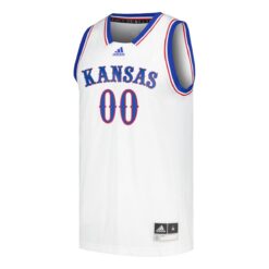 Alternative view of Custom Kansas Jayhawks Basketball 2024/25 White Home Jersey - All Stitched