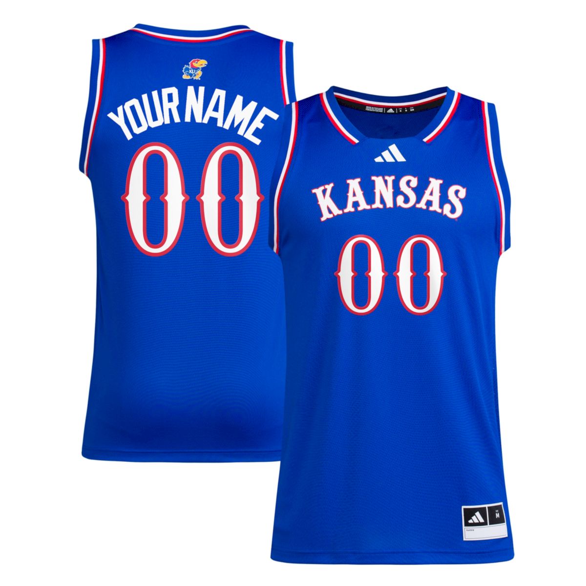 Custom Kansas Jayhawks Basketball 2024/25 Royal Away Jersey - All Stitched