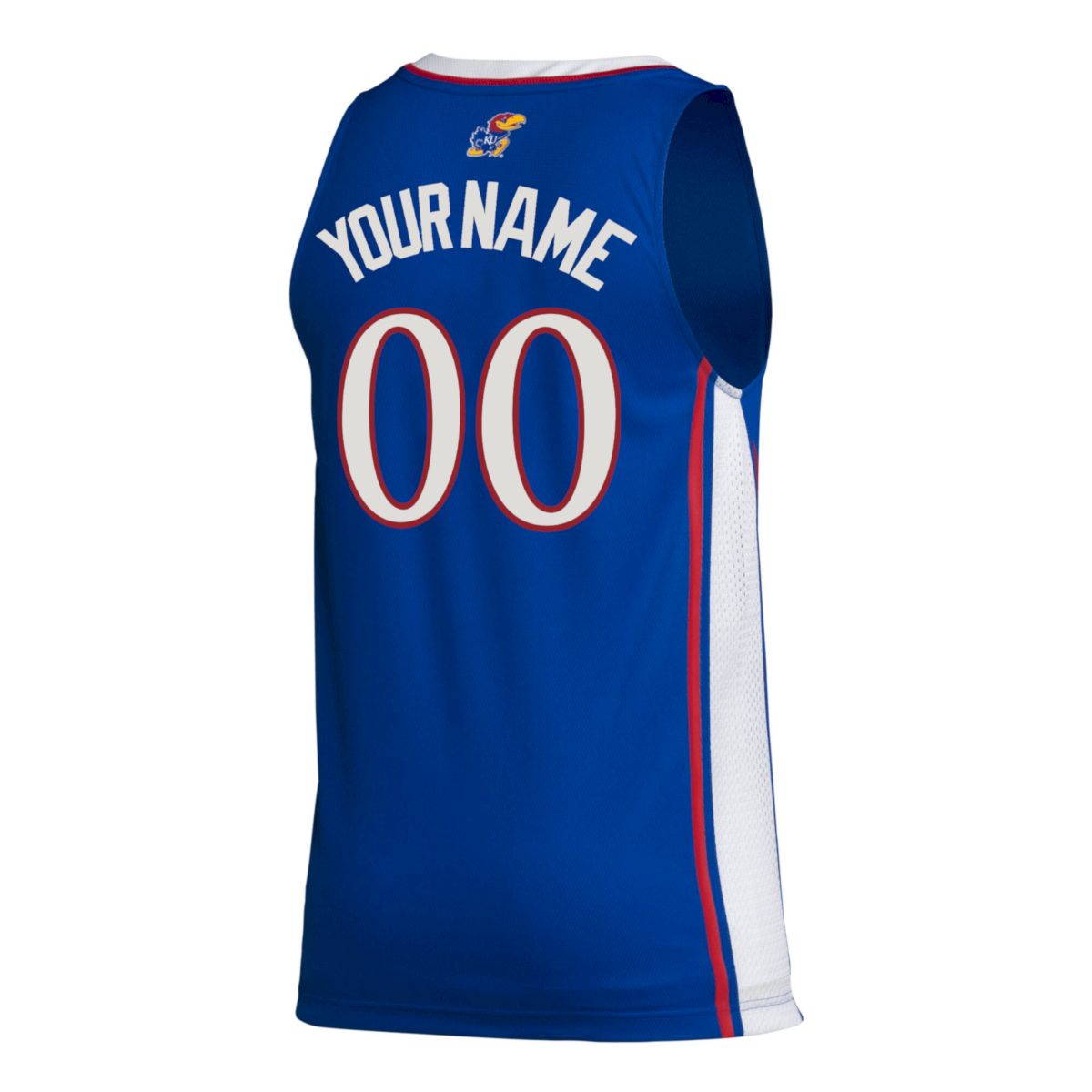 Custom Kansas Jayhawks Basketball 2023/24 Royal Away Jersey - All Stitched - Image 3