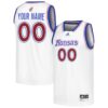 Custom Kansas Jayhawks Basketball 2023/24 White Alternate Jersey - All Stitched