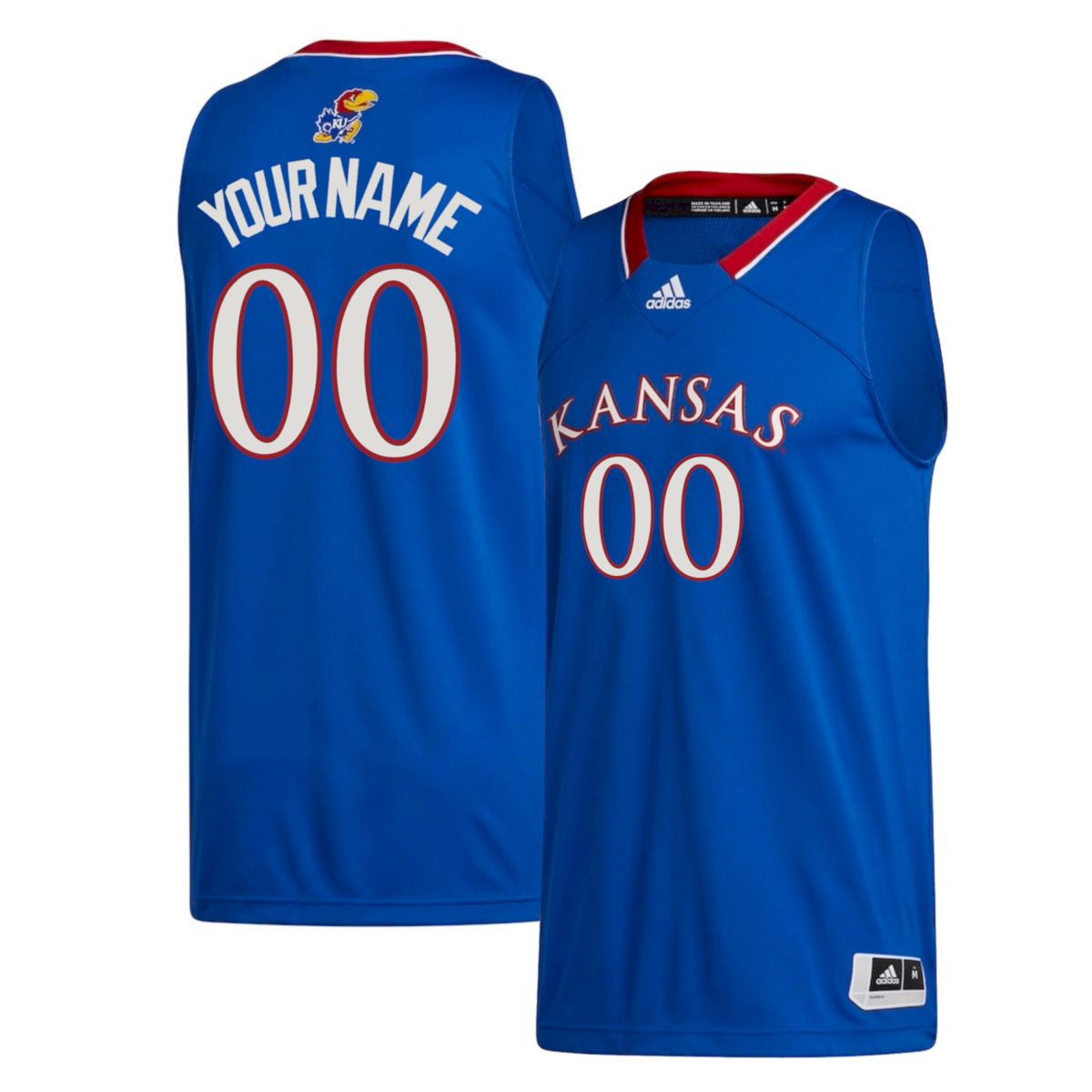 Custom Kansas Jayhawks Basketball 2021/22 Royal Away Jersey - All Stitched