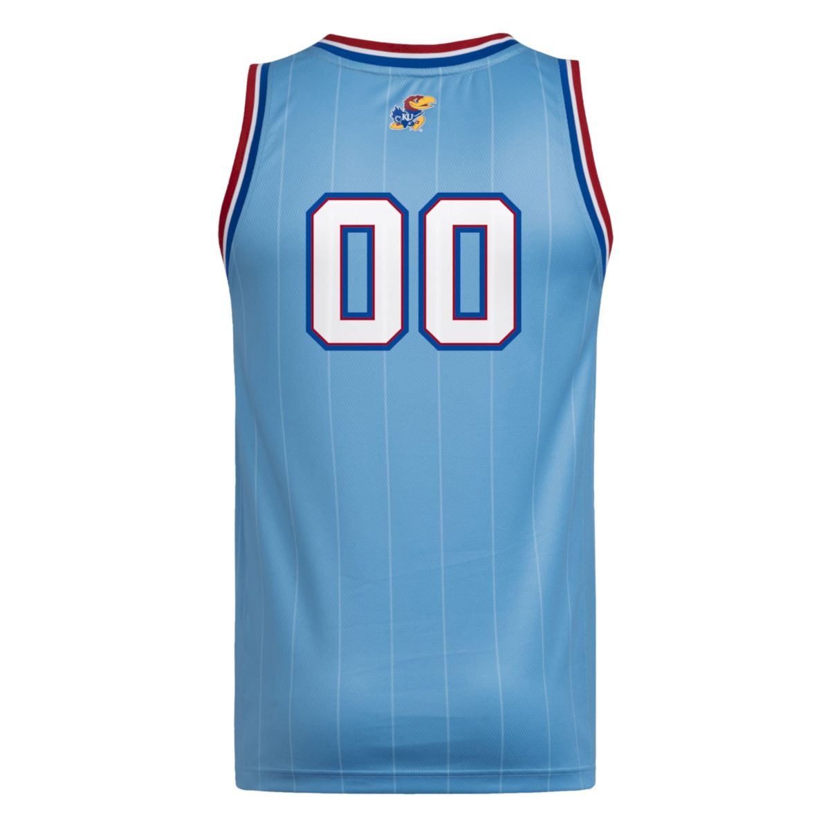 Custom Kansas Jayhawks Basketball Light Blue Jersey - All Stitched - Image 3