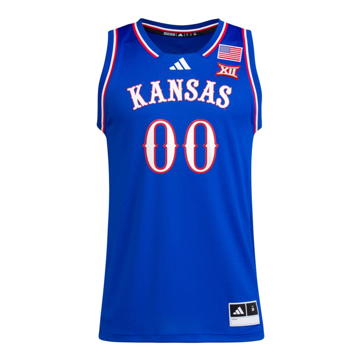 Custom Kansas Jayhawks Basketball 2024/25 Royal Away Jersey w/ XII Patch - All Stitched - Image 2