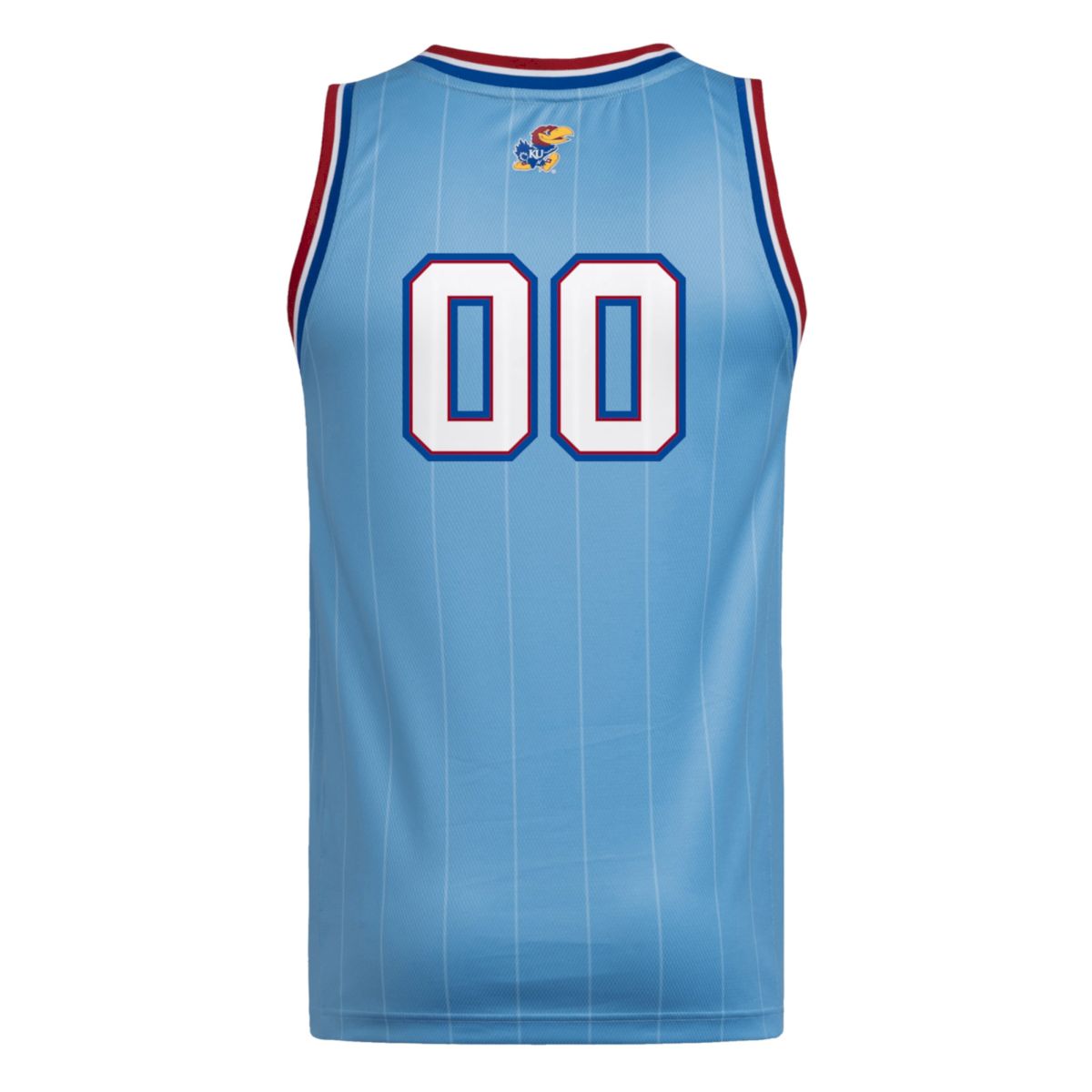 Custom Kansas Jayhawks Basketball Light Blue Jersey w/ XII Patch - All Stitched - Image 3