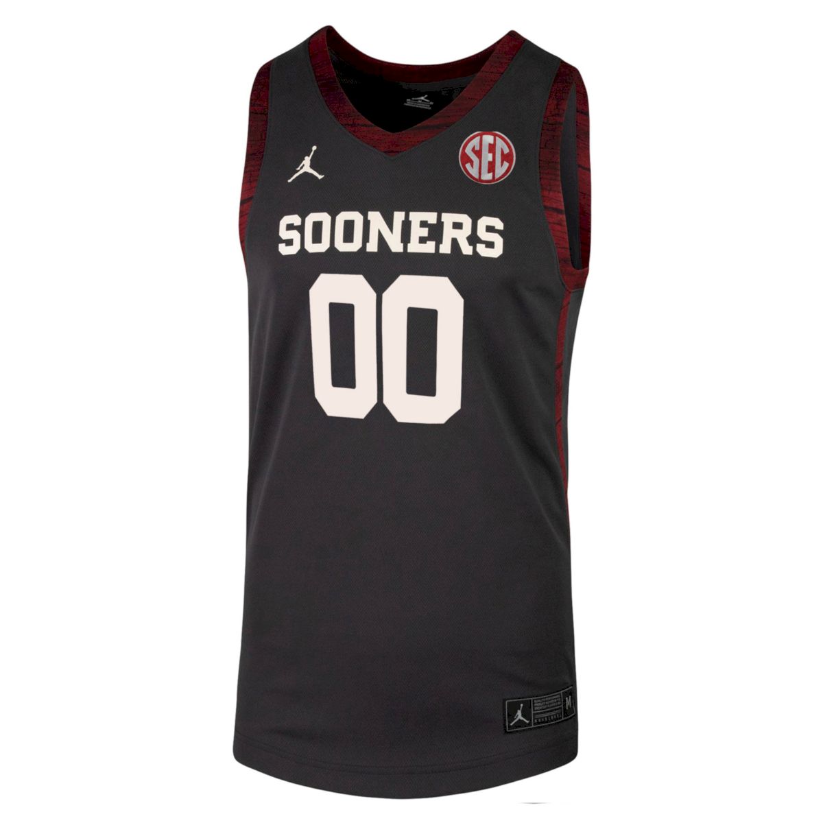 Custom Oklahoma Sooners Basketball Black Alternate Jersey w/ SEC Patch - All Stitched - Image 2