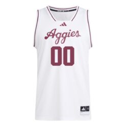 Alternative view of Custom Texas A&M Aggies Basketball 2024/25 White Home Jersey - All Stitched
