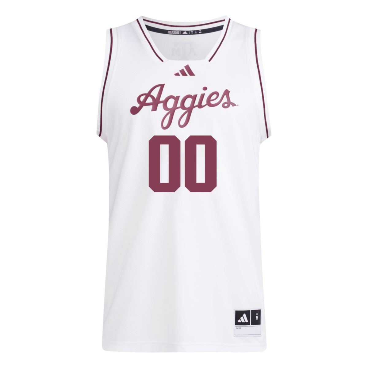 Custom Texas A&M Aggies Basketball 2024/25 White Home Jersey - All Stitched - Image 2