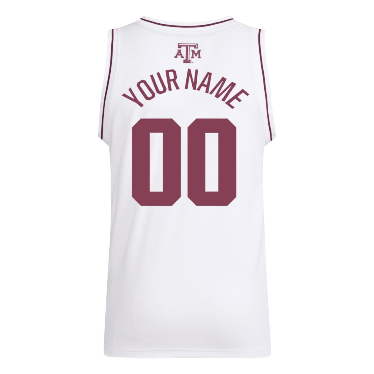 Custom Texas A&M Aggies Basketball 2024/25 White Home Jersey - All Stitched - Image 3