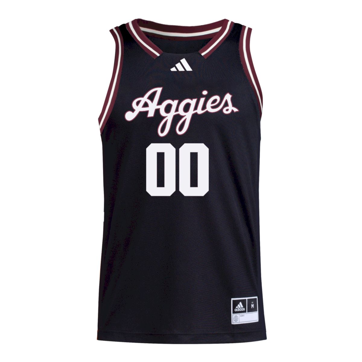 Custom Texas A&M Aggies Basketball 2024/25 Black Alternate Jersey - All Stitched - Image 2