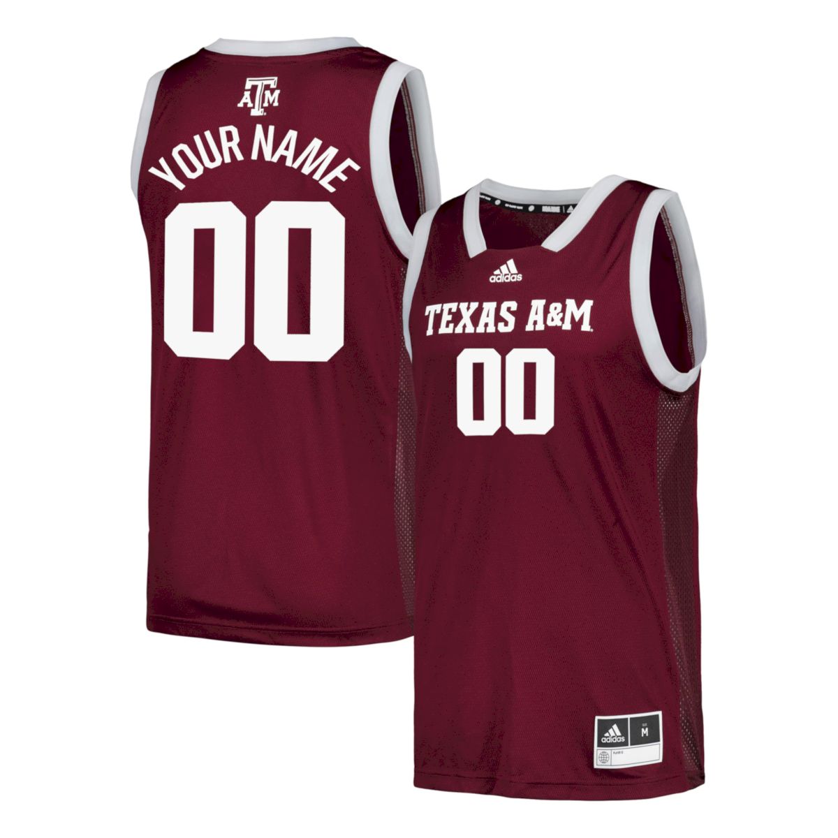 Custom Texas A&M Aggies Basketball 2021/22 Maroon Away Jersey - All Stitched