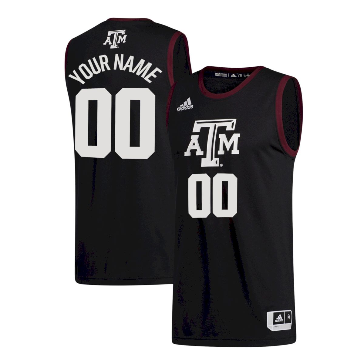 Custom Texas A&M Aggies Basketball 2021/22 Black Alternate Jersey - All Stitched