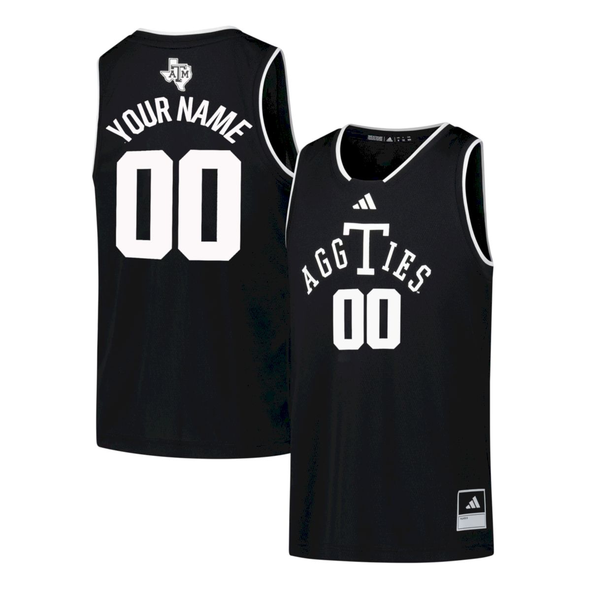 Custom Texas A&M Aggies Basketball Black Alternate Jersey - All Stitched