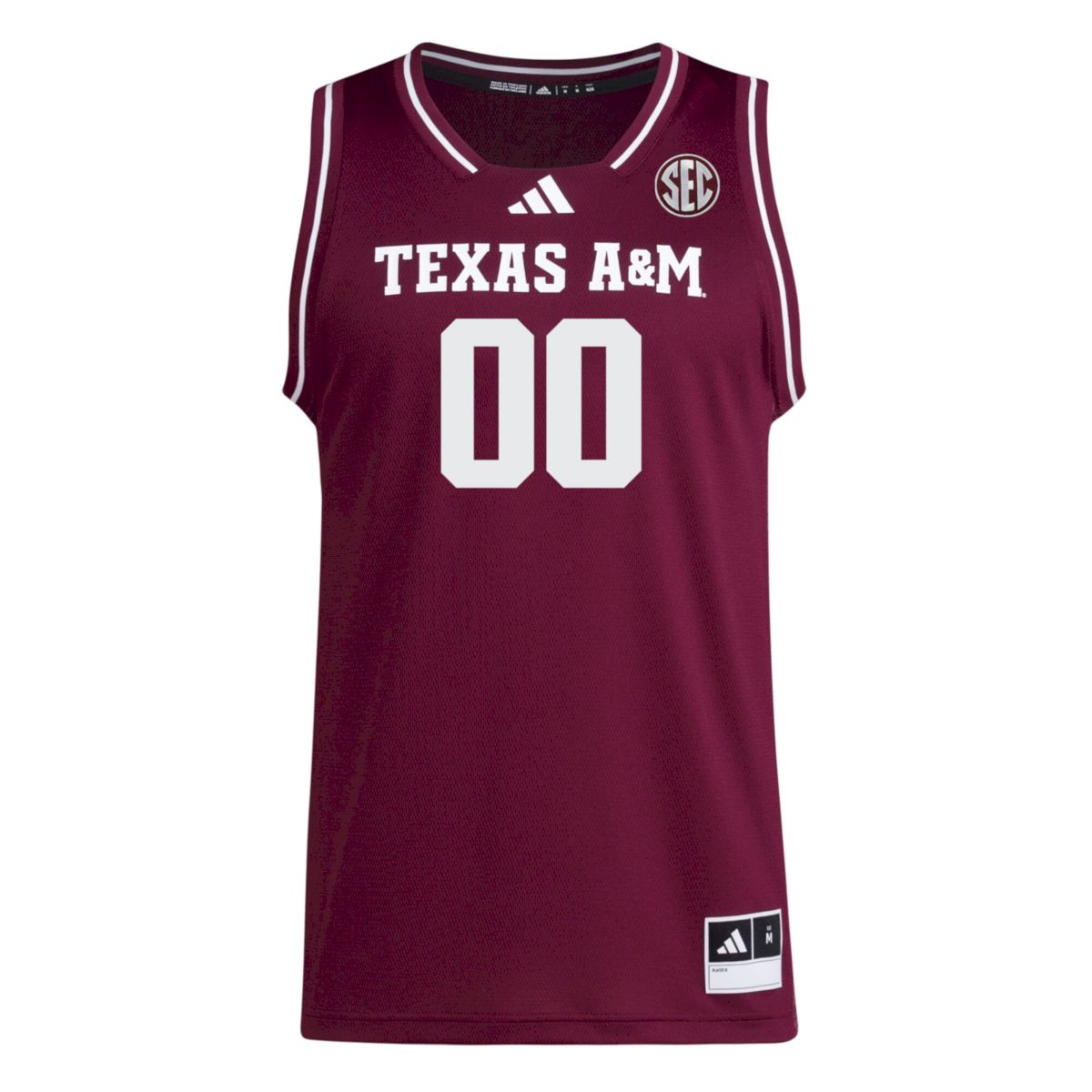 Custom Texas A&M Aggies Basketball 2024/25 Maroon Away Jersey w/ SEC Patch - All Stitched - Image 2