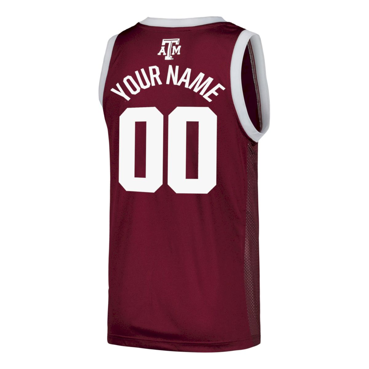 Custom Texas A&M Aggies Basketball 2021/22 Maroon Away Jersey w/ SEC Patch - All Stitched - Image 3