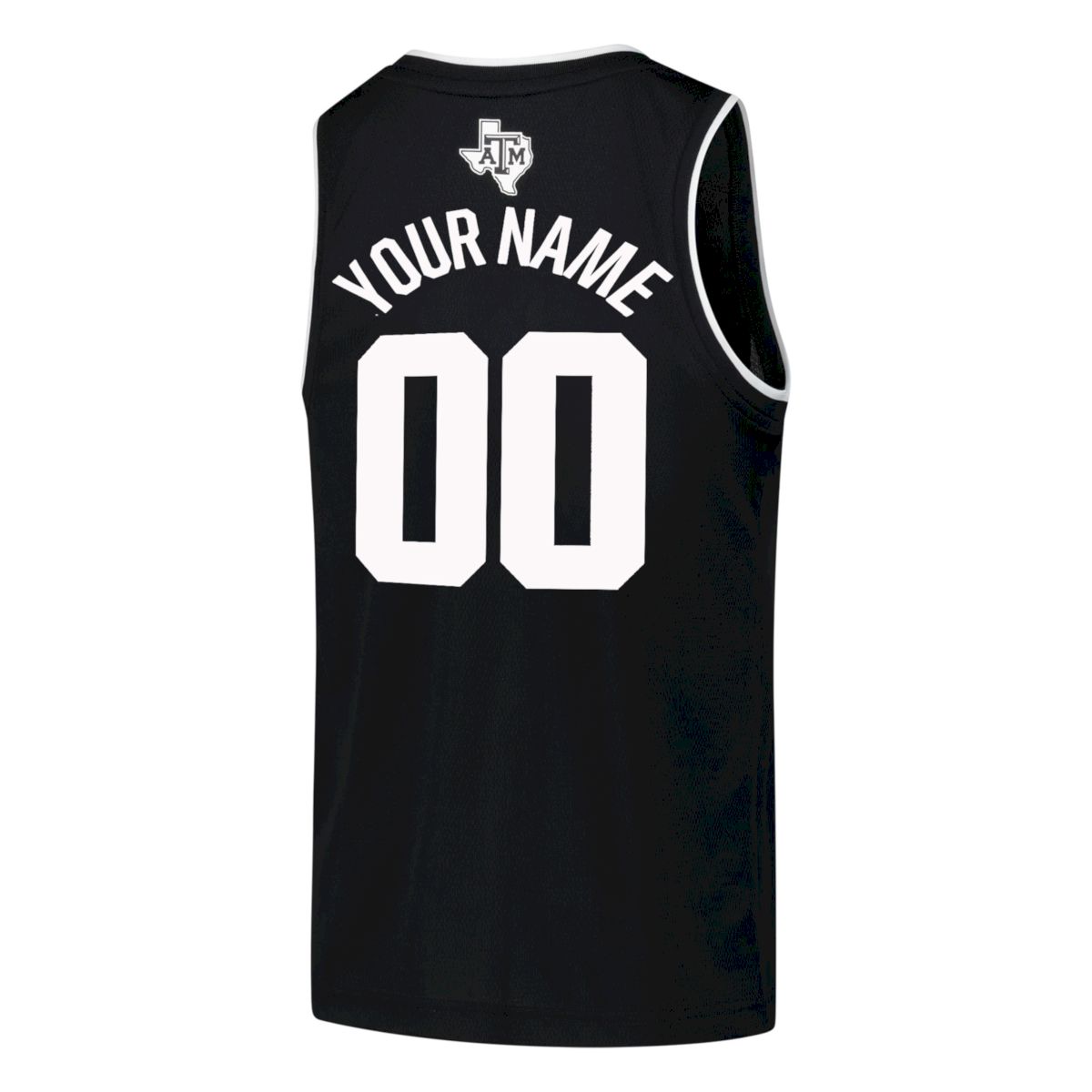 Custom Texas A&M Aggies Basketball Black Alternate Jersey w/ SEC Patch - All Stitched - Image 3