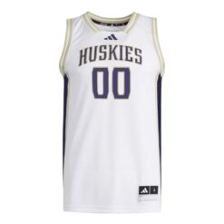 Alternative view of Custom Washington Huskies Basketball 2025/26 White Home Jersey - All Stitched