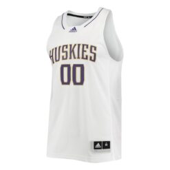 Alternative view of Custom Washington Huskies Basketball 2021/22 White Home Jersey - All Stitched