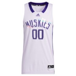 Alternative view of Custom Washington Huskies Basketball 2021/22 White Special Jersey - All Stitched