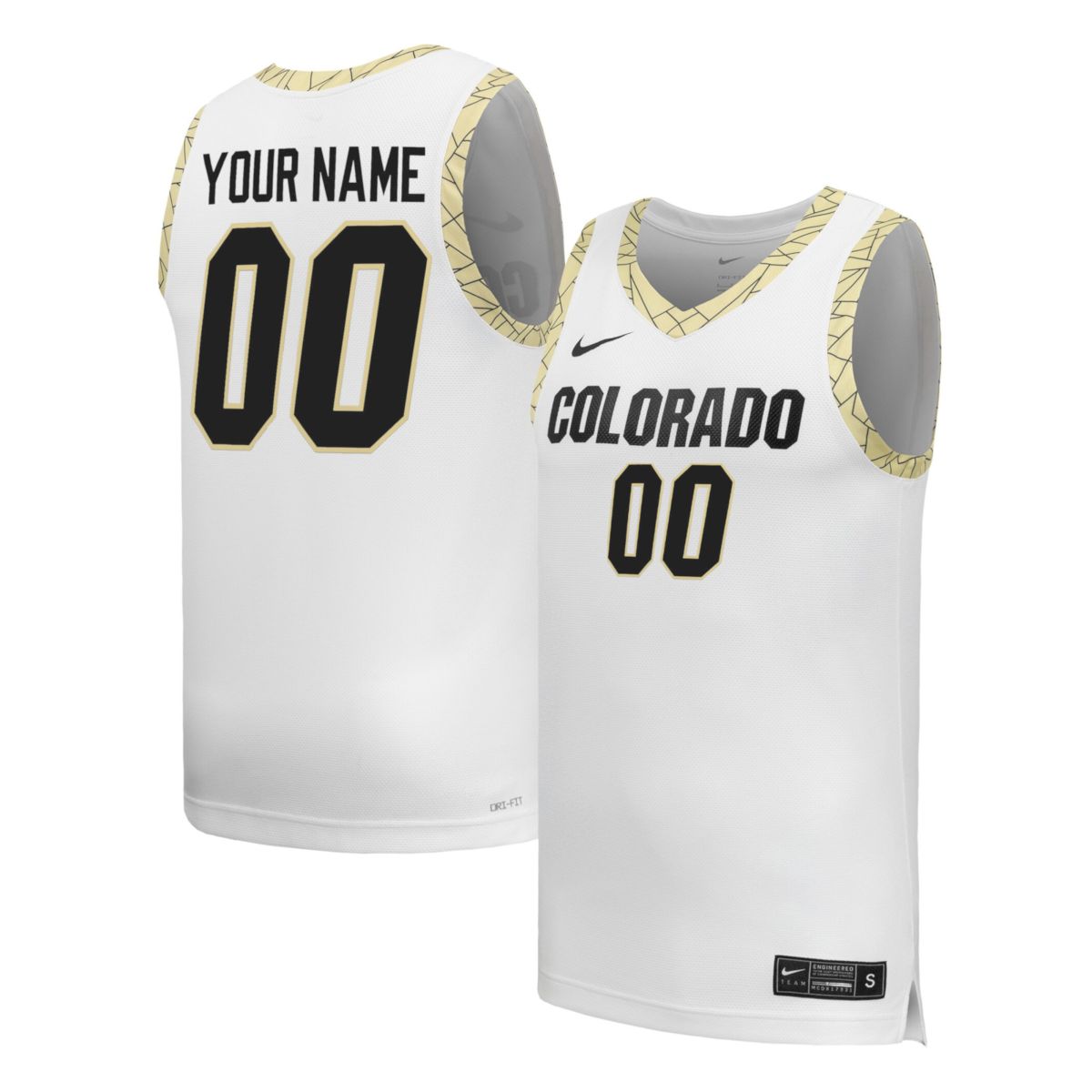 Custom Colorado Buffaloes Basketball 2025/26 White Home Jersey - All Stitched