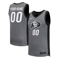 Custom Colorado Buffaloes Basketball 2025/26 Grey Alternate Jersey - All Stitched