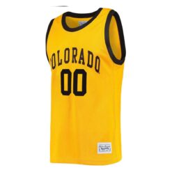 Alternative view of Custom Colorado Buffaloes Basketball Gold Commemorative Classic Jersey - All Stitched