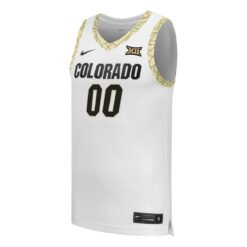 Alternative view of Custom Colorado Buffaloes Basketball 2025/26 White Home Jersey w/ XII Patch - All Stitched