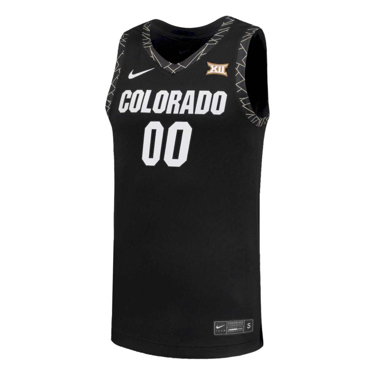 Custom Colorado Buffaloes Basketball 2025/26 Black Away Jersey w/ XII Patch - All Stitched - Image 2