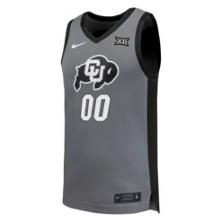 Alternative view of Custom Colorado Buffaloes Basketball 2025/26 Grey Alternate Jersey w/ XII Patch - All Stitched