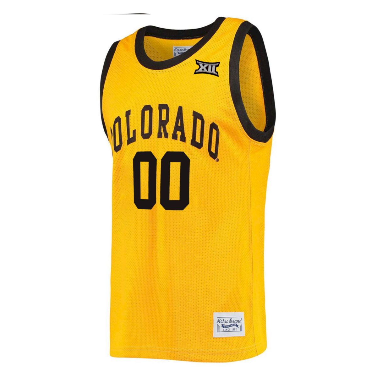 Custom Colorado Buffaloes Basketball Gold Commemorative Classic Jersey w/ XII Patch - All Stitched - Image 2