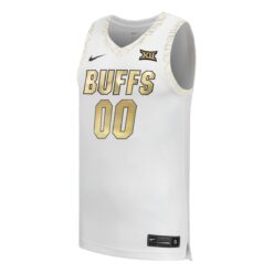 Alternative view of Custom Colorado Buffaloes Basketball 2025/26 White Alternate Jersey w/ XII Patch - All Stitched