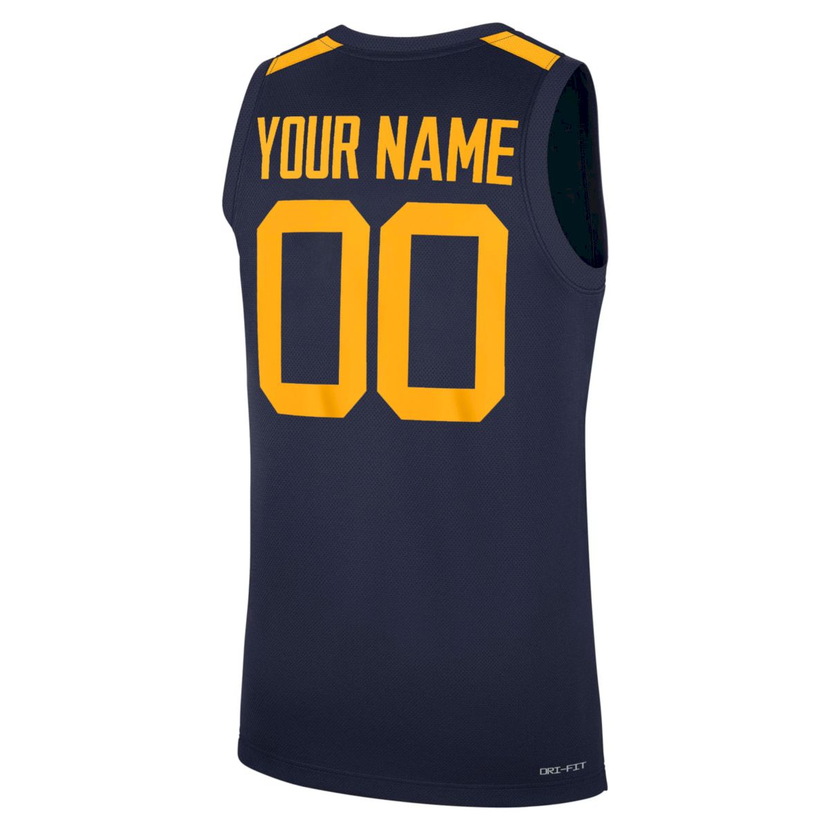 Custom West Virginia Mountaineers Basketball Navy Away Jersey - All Stitched - Image 3