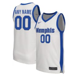 Custom Memphis Tigers Basketball White Home Jersey - All Stitched
