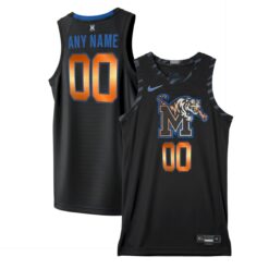 Custom Memphis Tigers Basketball Black Alternate Jersey - All Stitched