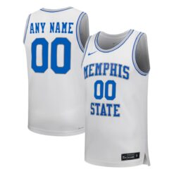 Custom Memphis Tigers Basketball White Throwback Home Jersey - All Stitched