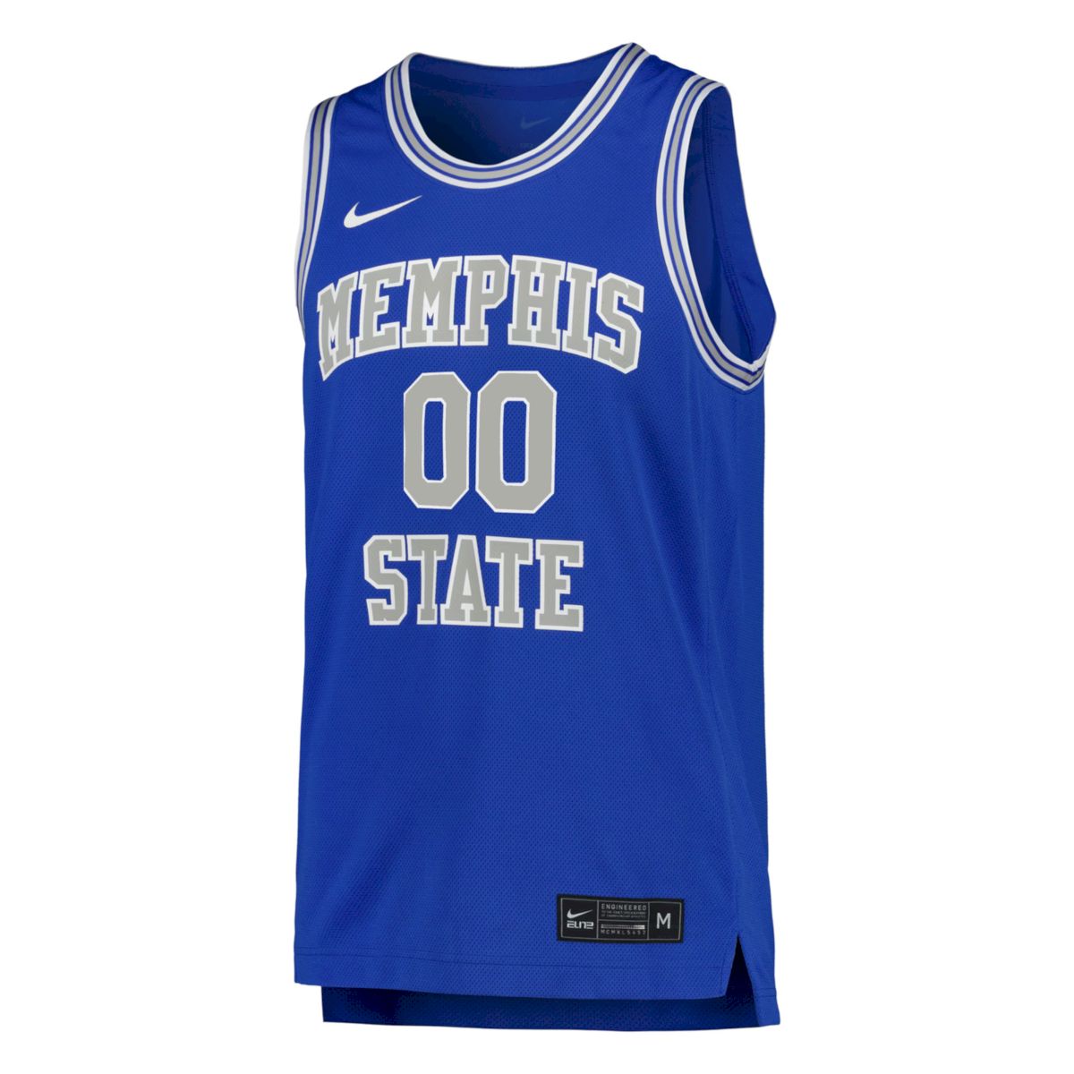 Custom Memphis Tigers Basketball Royal Blue Throwback Away Jersey - All Stitched - Image 2