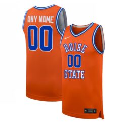 Custom Boise State Broncos Basketball 2025/26 Orange Home Jersey - All Stitched