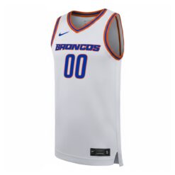 Alternative view of Custom Boise State Broncos Basketball 2025/26 White Alternate Jersey - All Stitched