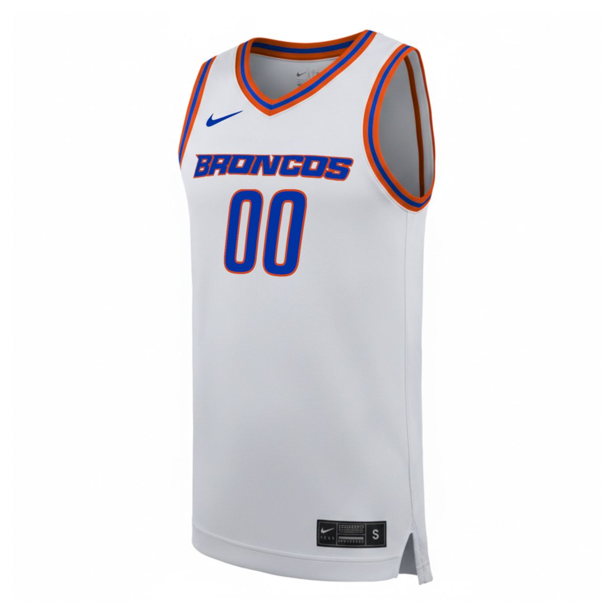 Custom Boise State Broncos Basketball 2025/26 White Alternate Jersey - All Stitched - Image 2