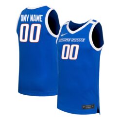 Custom Boise State Broncos Basketball Royal Retro Throwback Jersey - All Stitched