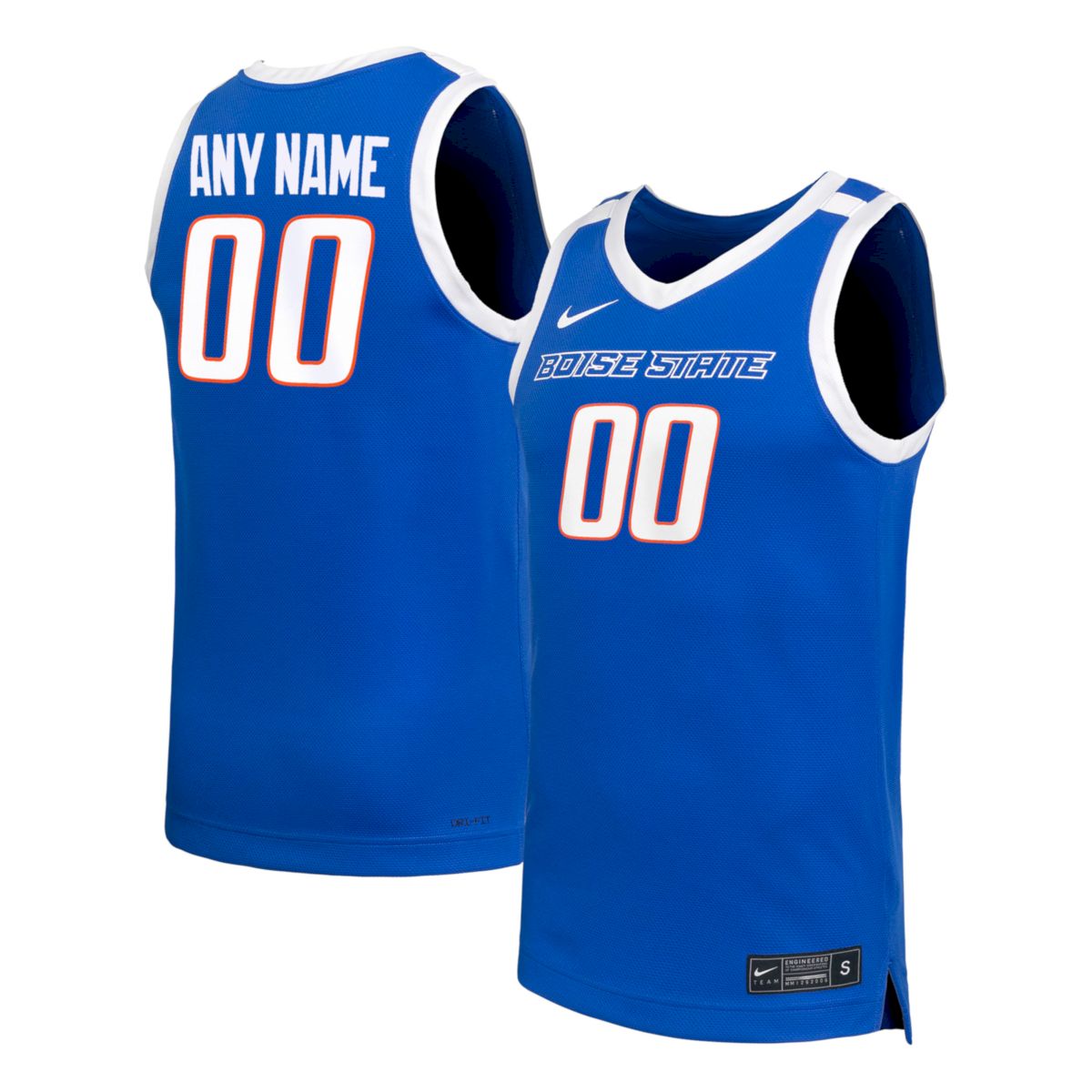 Custom Boise State Broncos Basketball Royal Retro Throwback Jersey - All Stitched