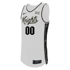 Alternative view of Custom UCF Knights Basketball White Home Jersey w/ XII Patch - All Stitched