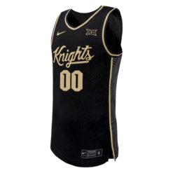 Alternative view of Custom UCF Knights Basketball Black Away Jersey w/ XII Patch - All Stitched
