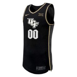 Alternative view of Custom UCF Knights Basketball Black Alternate Jersey w/ XII Patch - All Stitched