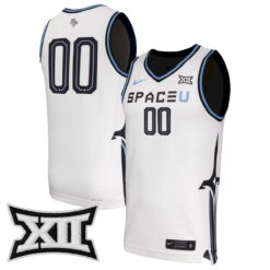 Custom UCF Knights Basketball White Space Game Jersey w/ XII Patch - All Stitched