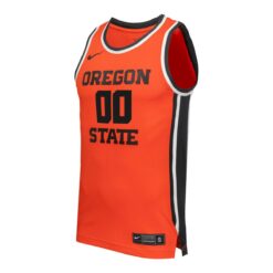 Alternative view of Custom Oregon State Beavers Basketball Orange Away Jersey - All Stitched