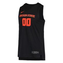 Alternative view of Custom Oregon State Beavers Basketball Black Jersey - All Stitched