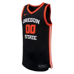 Alternative view of Custom Oregon State Beavers Basketball Black Alumni Jersey - All Stitched