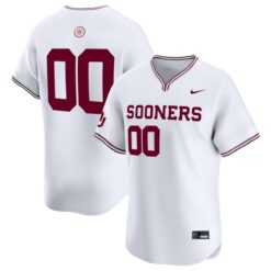 Custom Oklahoma Sooners Baseball White Limited Jersey - All Stitched