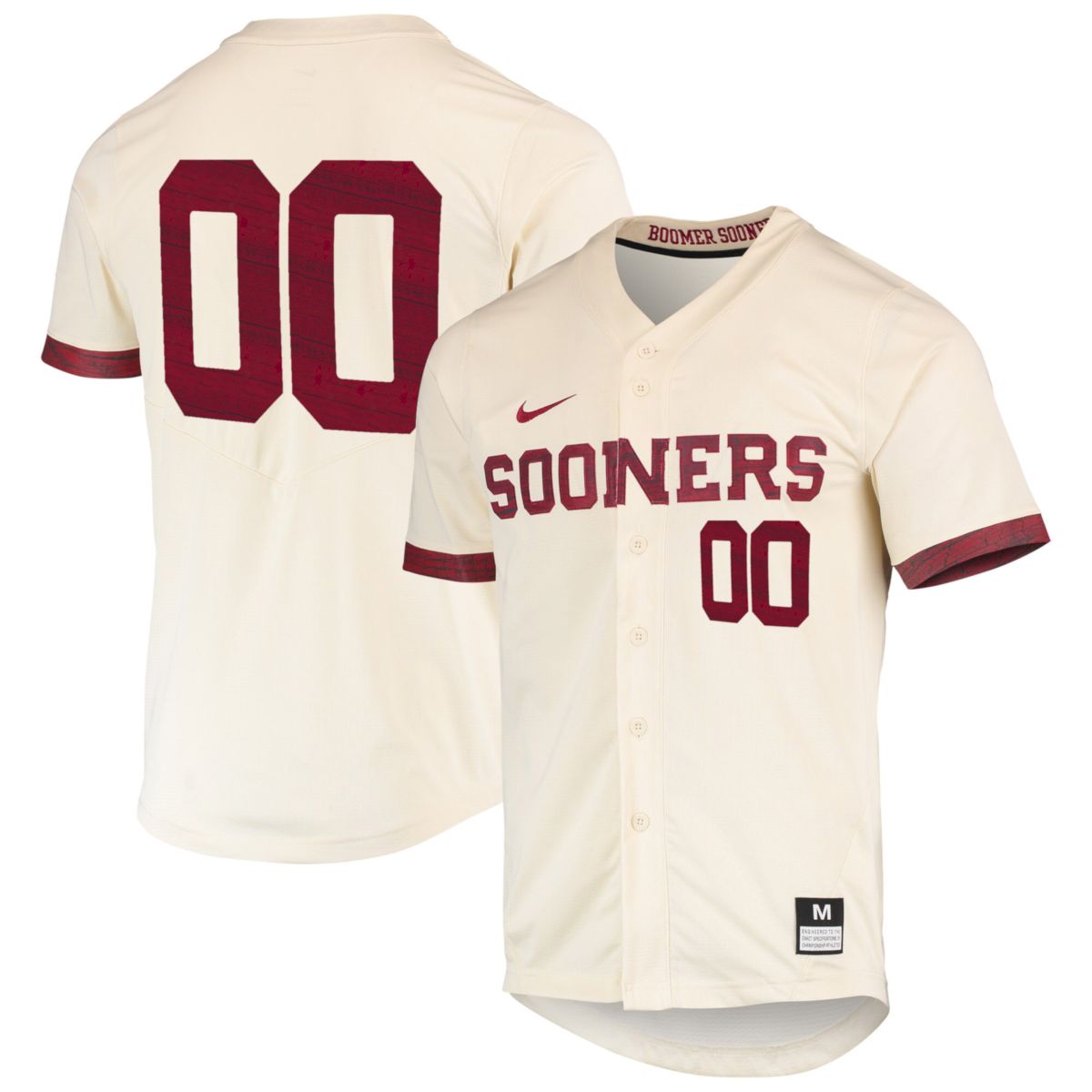 Custom Oklahoma Sooners Baseball Natural Game Jersey - All Stitched